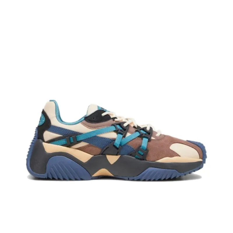 PUMA Anti Slip Wear Resistant Low Top Trekking Shoes Men's Blue Brown-1