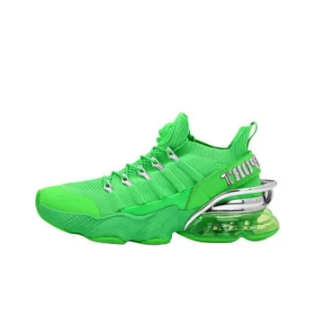 PLEIN SPORT Low Top Casual Shoes Unisex Green Fluorescent
