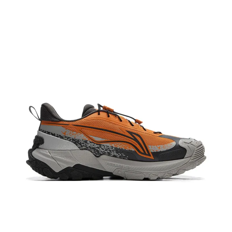 LiNing Elegance 2.0 Shock Absorbers Low Top Outdoor Hiking Shoes Unisex Orange Gray-1