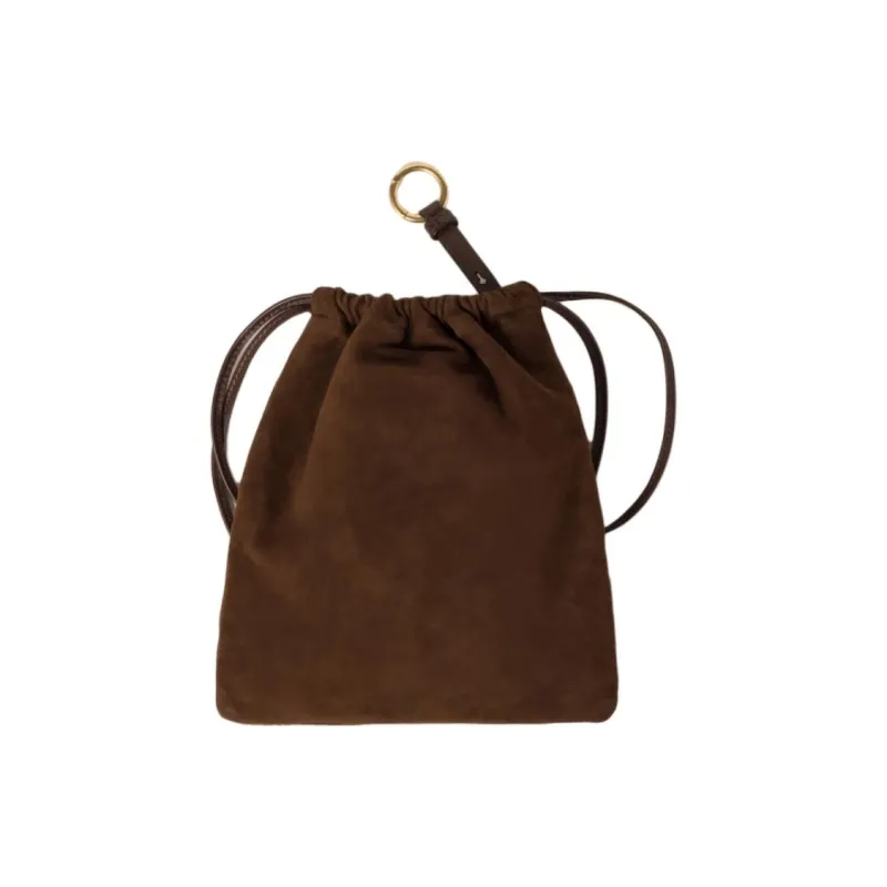 MIU MIU Suede Clutch Women's Cocoa Brown-1