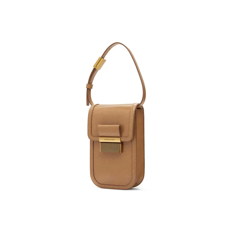 CHARLES&KEITH Fabric Crossbody Handbags Regular Women's Dark Moss/Toffee-6