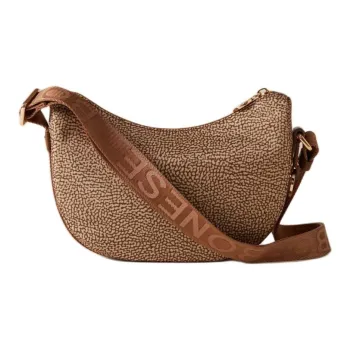 BORBONESE Polyester Crossbody Bag, Shoulder Bag Mini Women's Beige