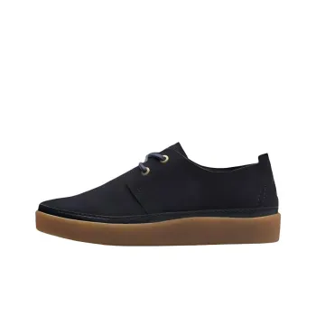 Clarks Cushioning Low Top Skateboard Shoes Men's Navy