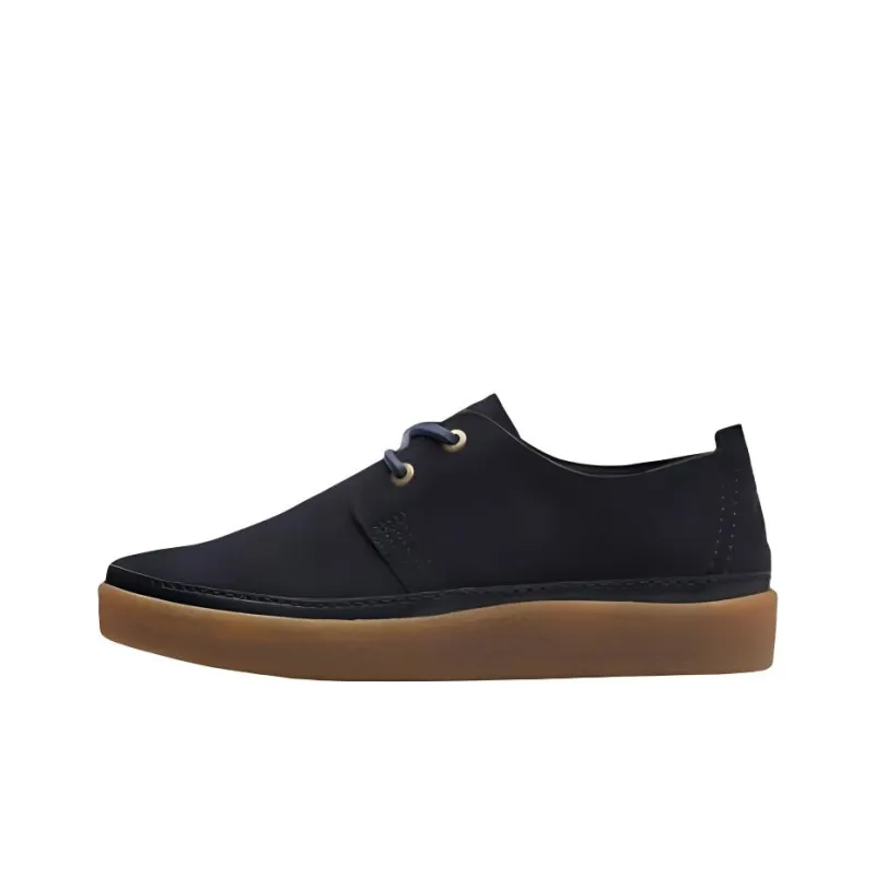 Clarks Cushioning Low Top Skateboard Shoes Men's Navy-0