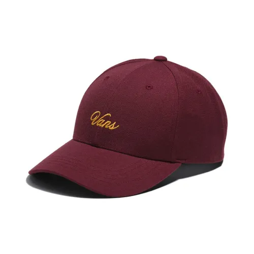 Vans Cotton Baseball Caps Unisex Burgundy