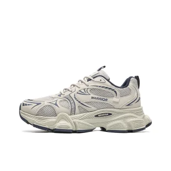 Warrior Breathable Height Increasing Low Top Chunky Sneakers Men's Gray Blue