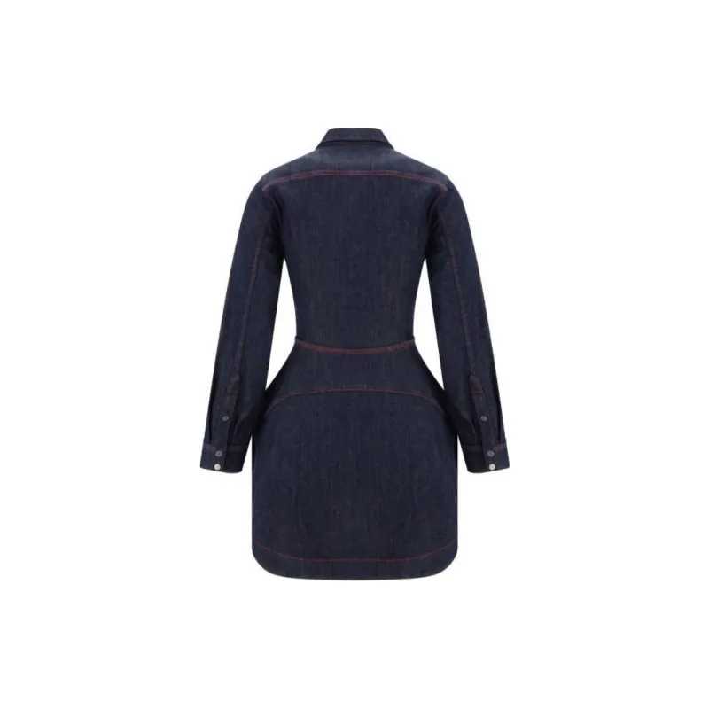 Alaia Denim Shirt Dress-1