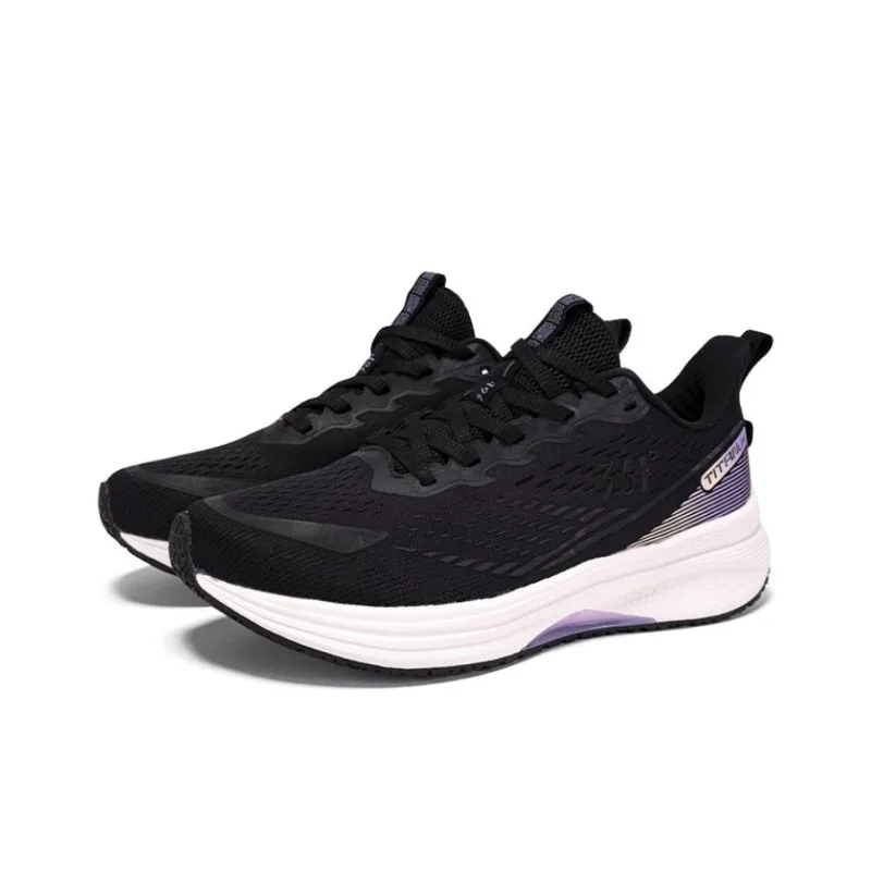 361° Anti-Slip Wear-Resistant Low-Top Running Shoes Women's Black Purple-2