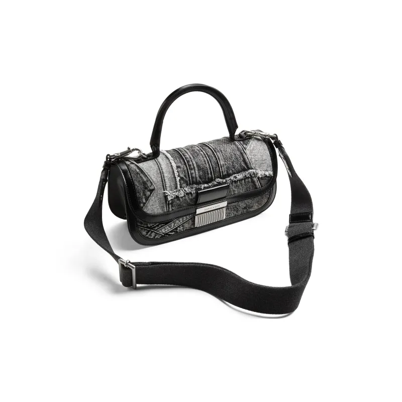 CHARLES&KEITH Fabric Crossbody Bag Regular Women's Noir Black-2