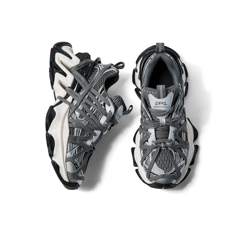 CHERYKALLY Durable Breathable Low-Top Chunky Sneakers-16