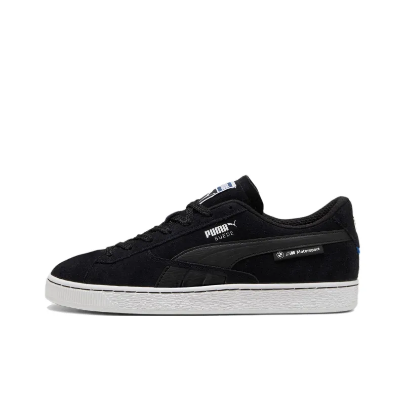 PUMA BMW M Motorsport Wear resistant And Lightweight Low Top Skateboard Shoes Unisex Black White-0