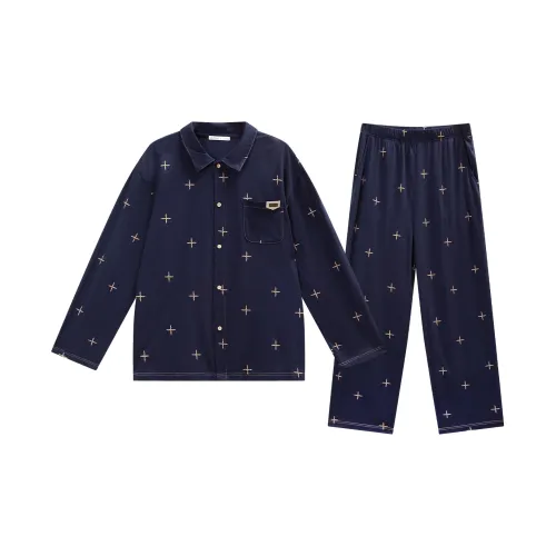 GUKOO Pajama Set Men's Deep Navy Blue