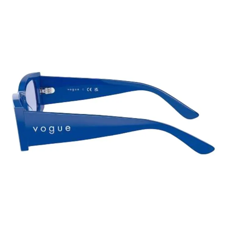 VOGUE Acetate Rectangular Sunglasses Unisex Blue-2