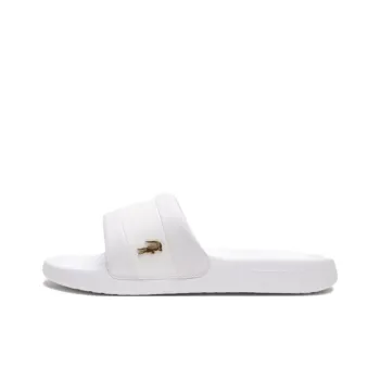 LACOSTE Slip-Resistant Slide Slippers Men's White