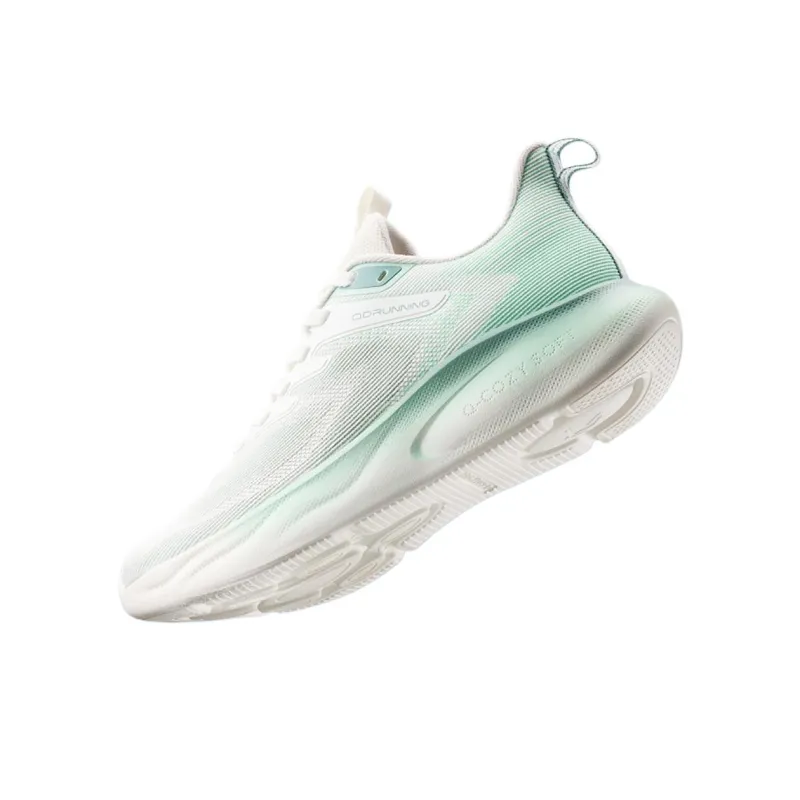QIAODAN Shock Absorbers With Slip Resistant And Abrasion Resistant Properties Low Top Casual Running Shoes Men's Green-3