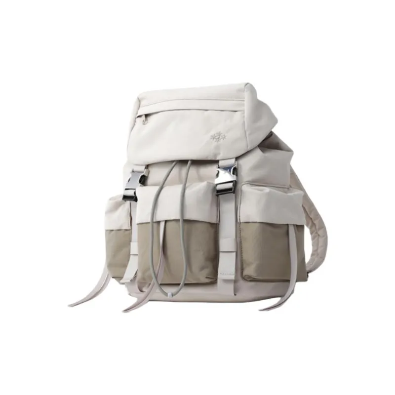 FION Fabric Backpack Regular Unisex Autumn Orchid Yellow/Beige Mist White-7