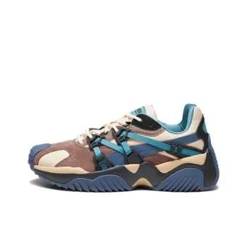 PUMA Anti Slip Wear Resistant Low Top Trekking Shoes Men's Blue Brown