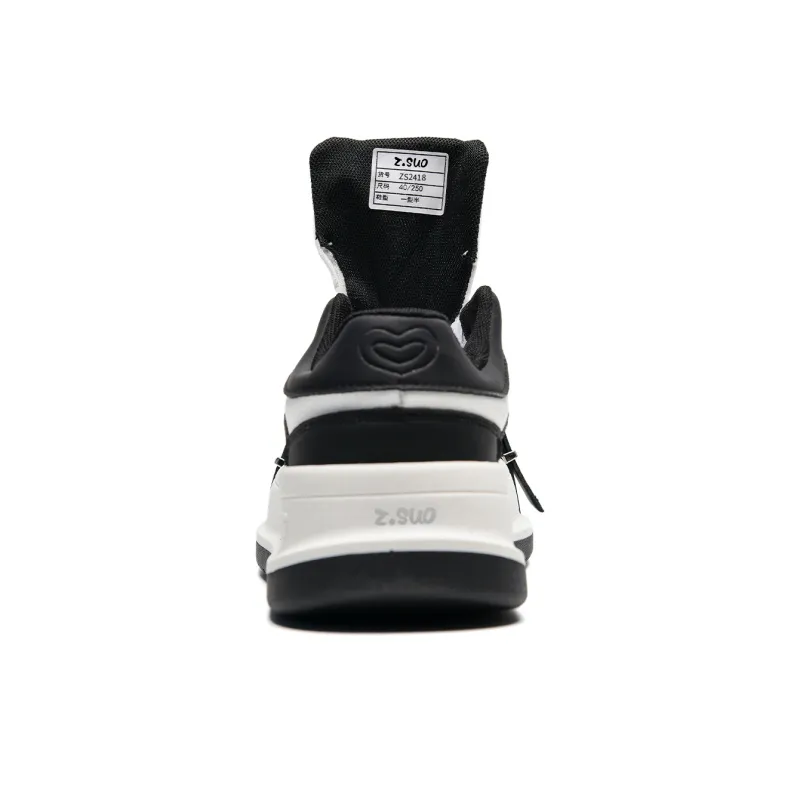 Z.SUO Coverage Height Increasing Abrasion Resistant Slip Resistant Low Top Skateboard Shoes Women's Box Included-19
