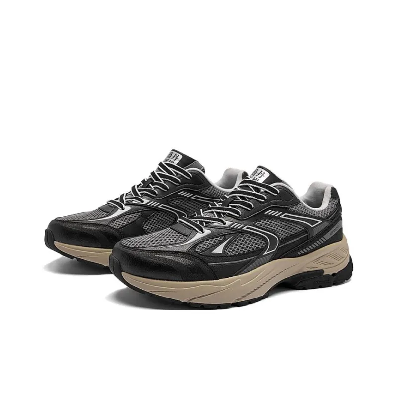 QIAODAN Breathable Rebound Cushioning Lightweight Low-Top Casual Running Shoes Men's Black-2
