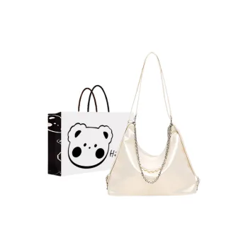 NX DOUGHNUT PU Shoulder Bag Regular Women's White/Black/Pink/Silver