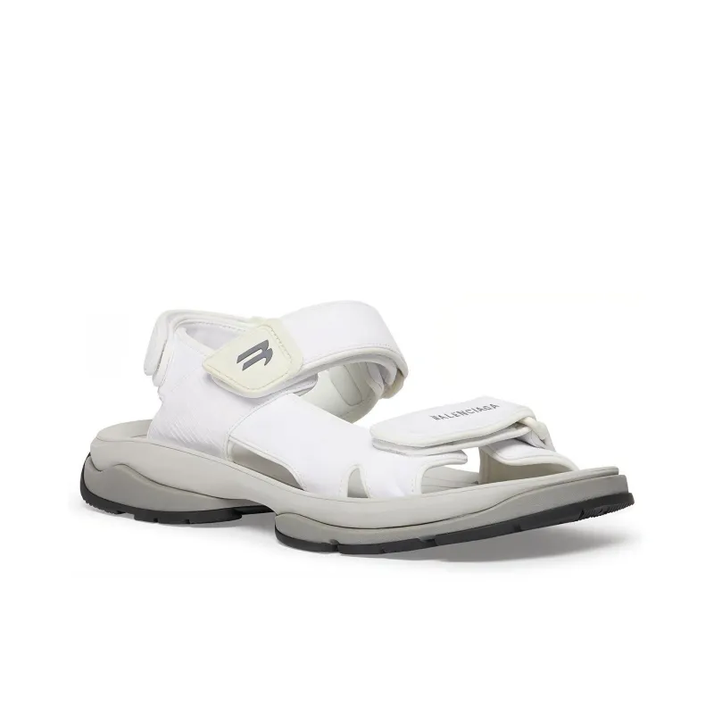 Balenciaga Tourist Sandal 'White Grey'-1