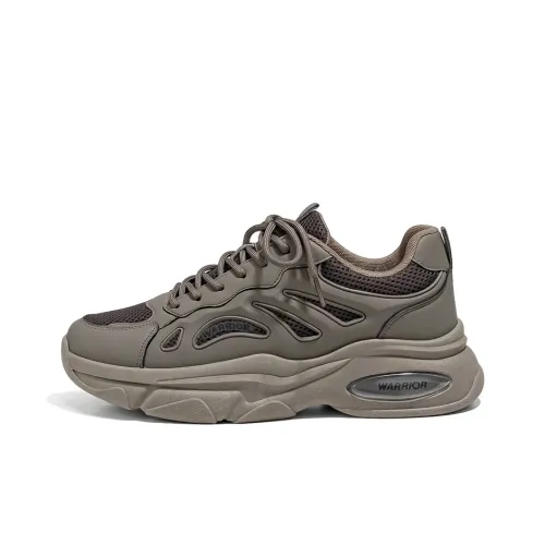 Warrior Cushioned Slip Resistant Breathable Lightweight Low Top Chunky Sneakers Men's Olive Green