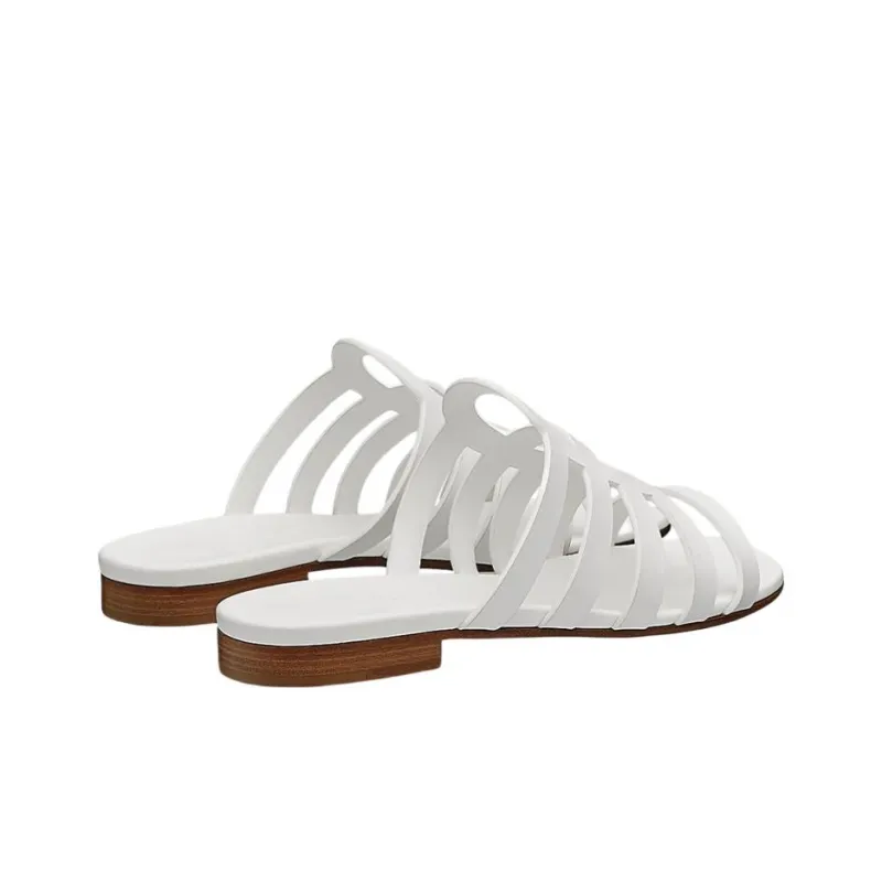 HERMES Slide Slippers Women's White-3