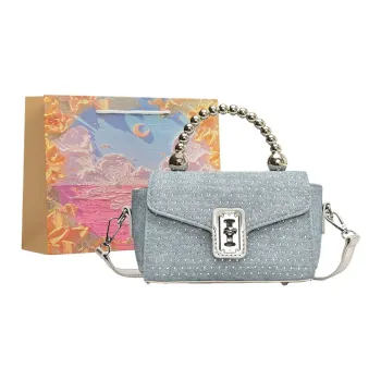 BRINCH Denim Shoulder Bag Women's Blue