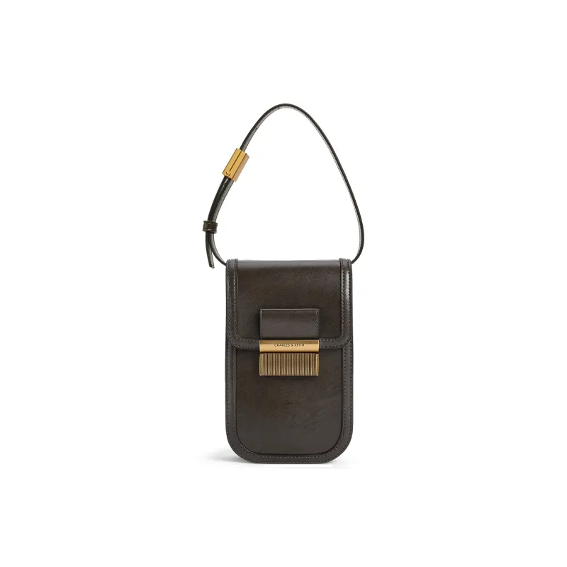 CHARLES&KEITH Fabric Crossbody Handbags Regular Women's Dark Moss/Toffee-0