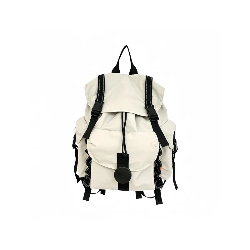 Ceion Keust Nylon Backpack Unisex Orange/White/Black/Gray-0