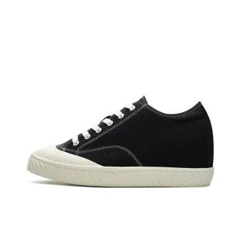He Jinchang Anti Slip Wear Resistant Low Top Canvas Shoes Women's Black