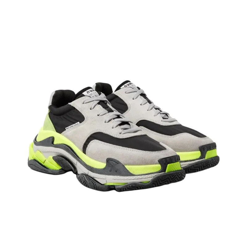 Balenciaga Triple S Sneakers 'Light Grey Neon Yellow'-2