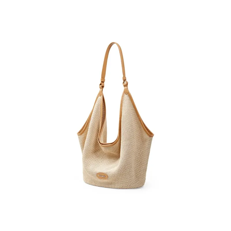 Teenmix PE Bonded Microfiber Synthetic Leather Tote Handbag, Shoulder Bag, Combo Bag Tubas Women's Brown/Black/Apricot-16