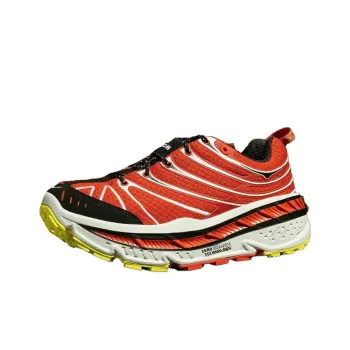 HOKA ONE ONE Stinson Evo OG Anti Slip Wear Resistant Low Top Running Shoes Unisex Red White Black