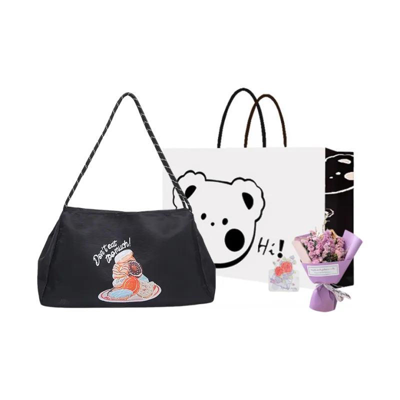 NX DOUGHNUT Fabric Shoulder Bag Regular Women's Black-7