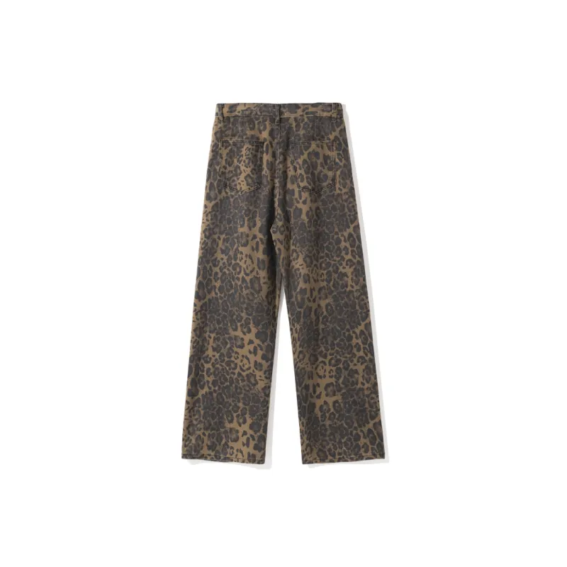 Kudamm Jeans Unisex Leopard Print-1