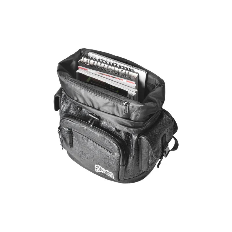 ONRF PVC Backpacks Laptop Bags Backpack Large Size Unisex Cool Black-23