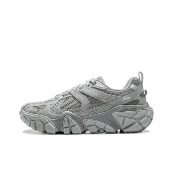 LiNing Dunes Cushioning Anti Slip Wear Resistant Breathable Height Increasing Low Top Casual Shoes Men's Gray