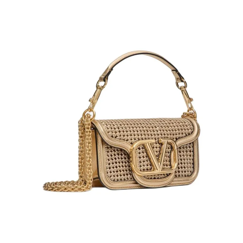 Valentino Logo Plaque Foldover Top Shoulder Bag-1