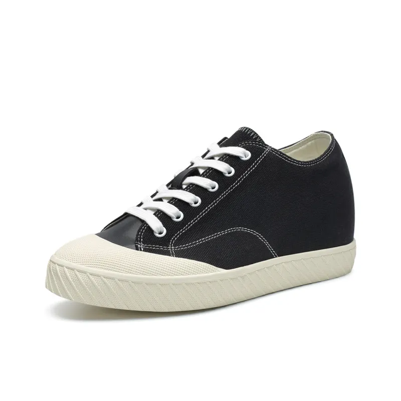 He Jinchang Anti Slip Wear Resistant Low Top Canvas Shoes Women's Black-2