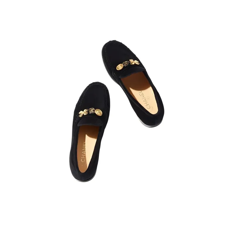 CHANEL Casual Single Shoes Women's Black-4