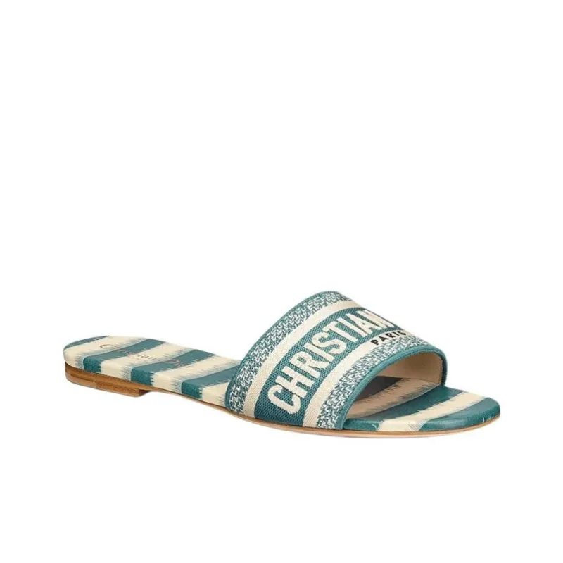 DIOR Dway Slide Deep Ocean Sandals Blue Women's-2