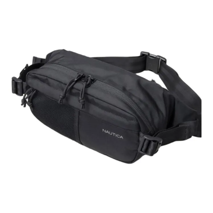 NAUTICA Nylon Crossbody Bag, Fanny Pack Unisex Black-0