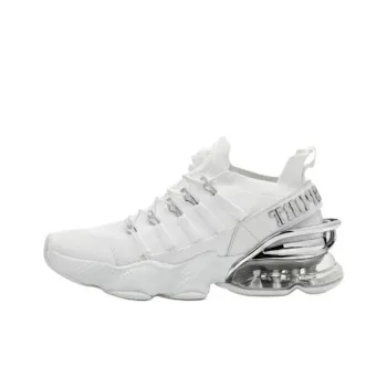 PLEIN SPORT Breathable Cushioning Low Top Running Shoes Unisex White