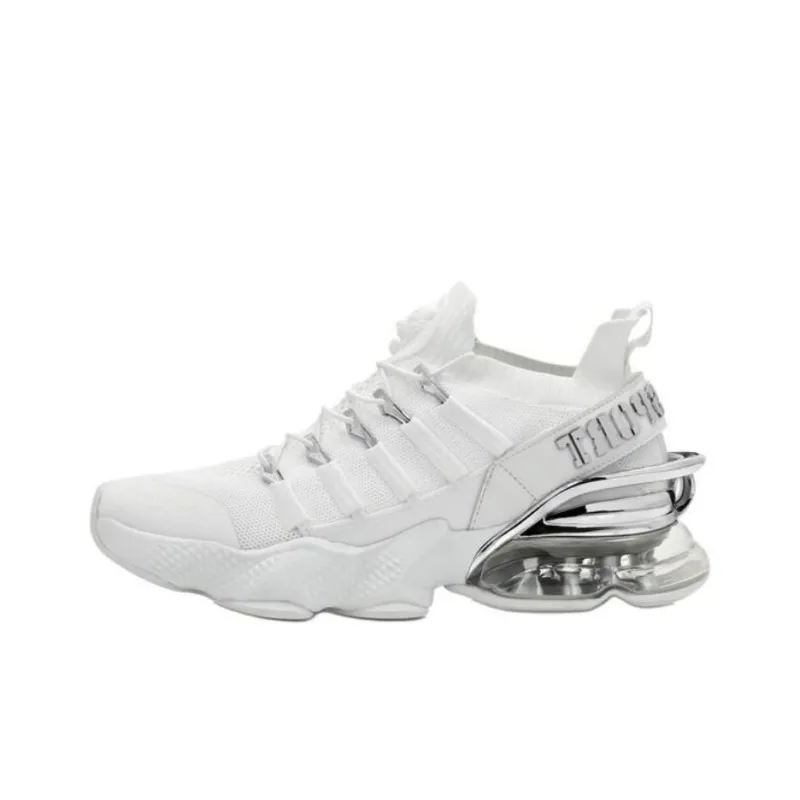 PLEIN SPORT Breathable Cushioning Low Top Running Shoes Unisex White-0