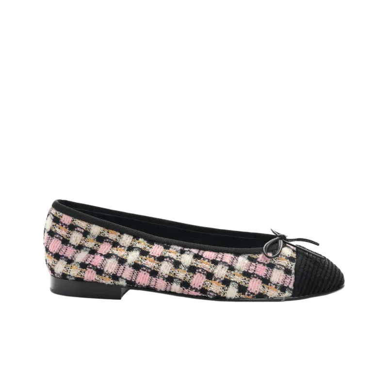 CHANEL Casual Single Shoes Women's Pink Black-1