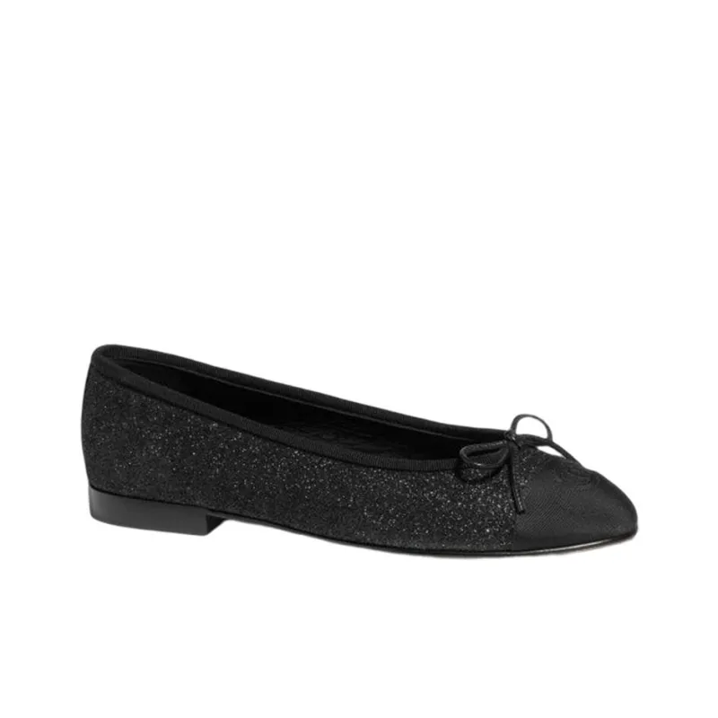 CHANEL Flat Shoes Women's Black-1