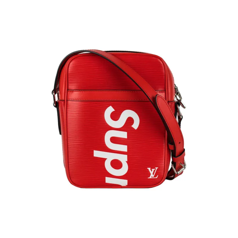 LOUIS VUITTON Supreme Danube Collaboration Danube EPI Leather Shoulder Bag Crossbody Bag Small Size Unisex Red-0