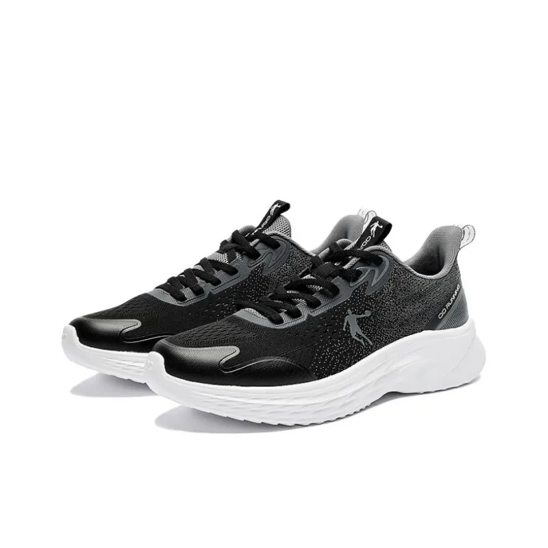 QIAODAN Cushioning Breathable Low Top Casual Running Shoes Men's Black-2