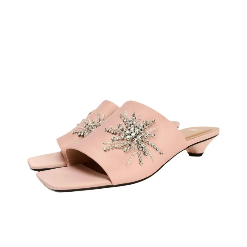 ZARA Slide Slippers Women's Pink-2